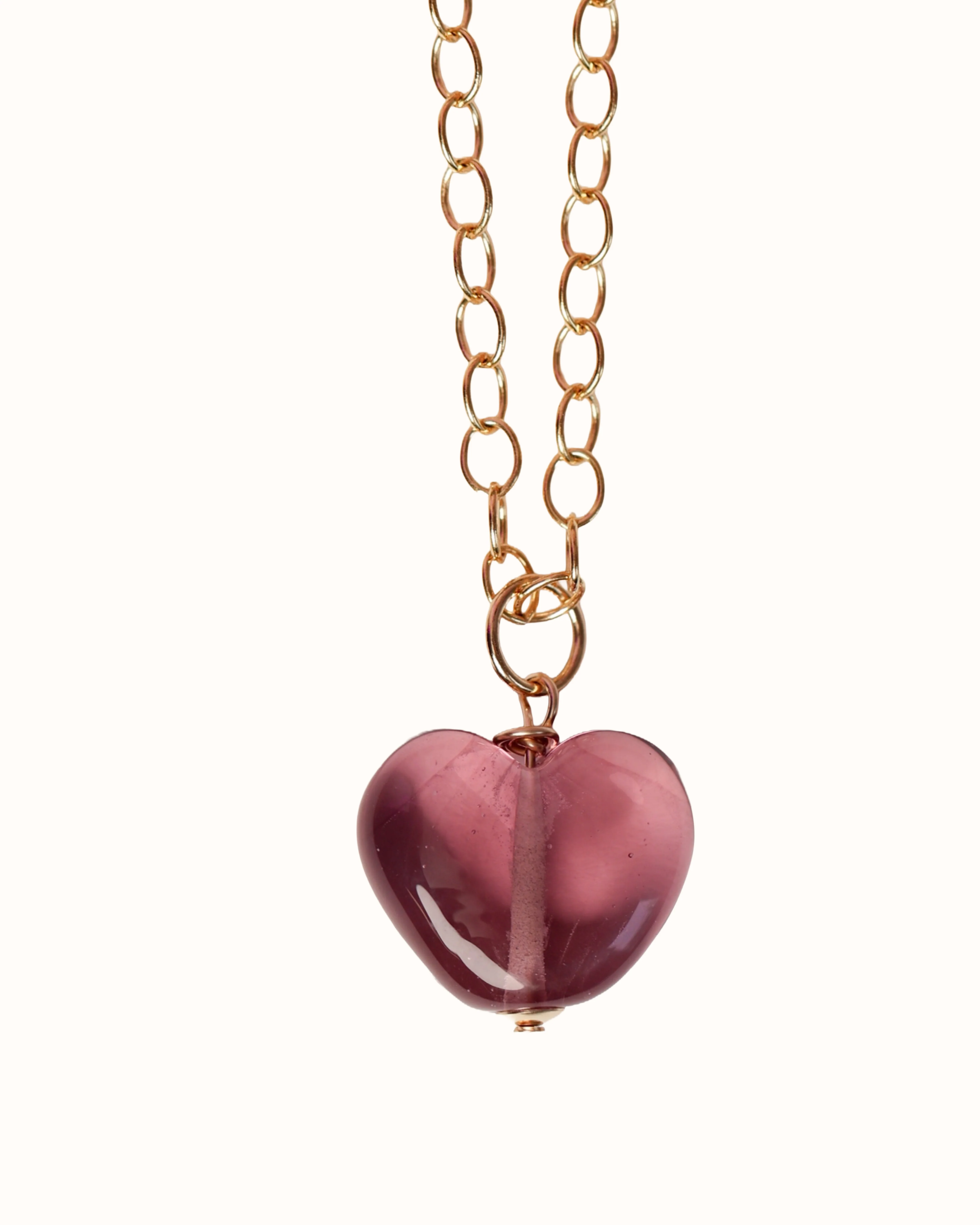Amethyst Heart Charm Necklace - Image 2