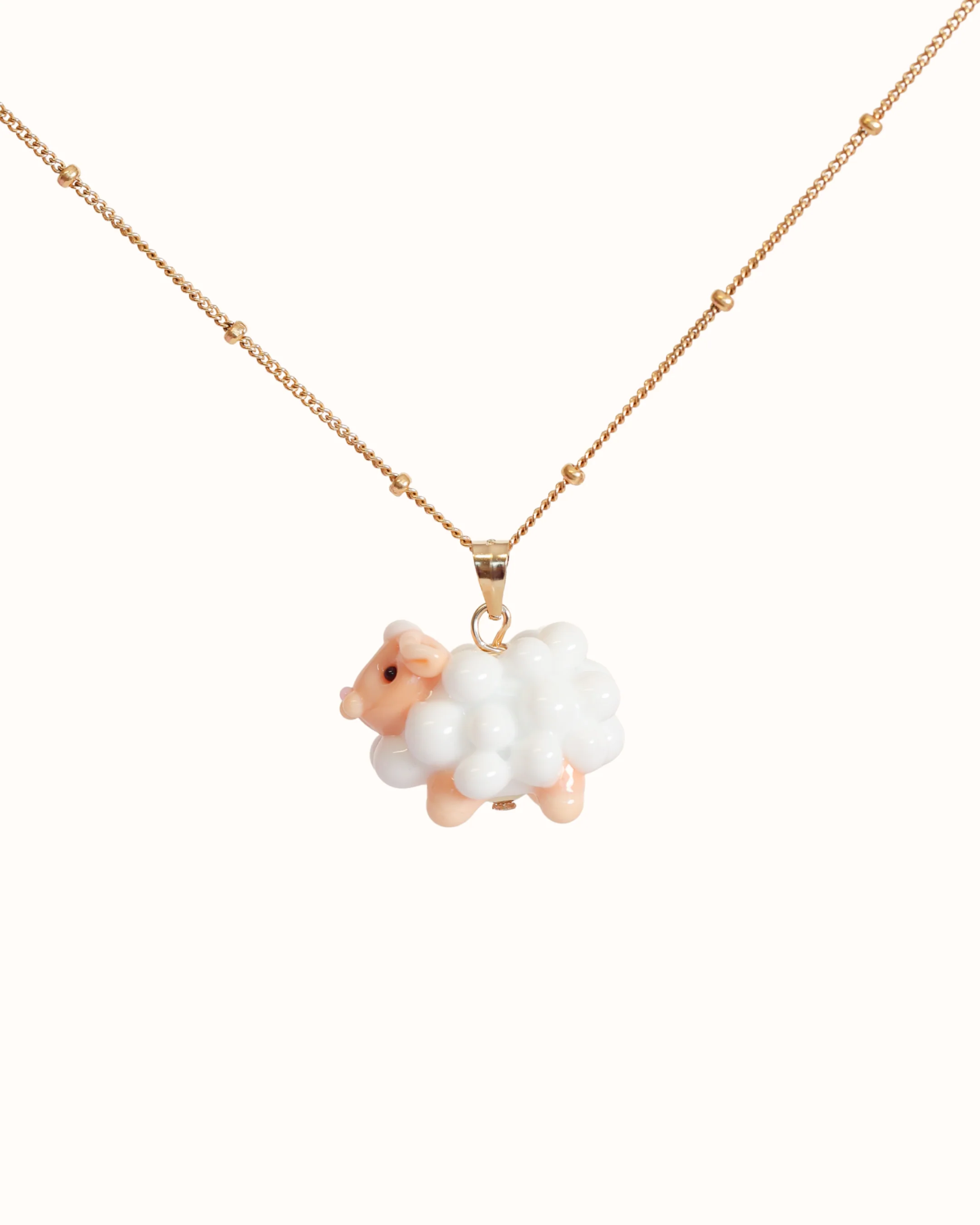 Fluffy Sheep Charm Necklace - Image 3