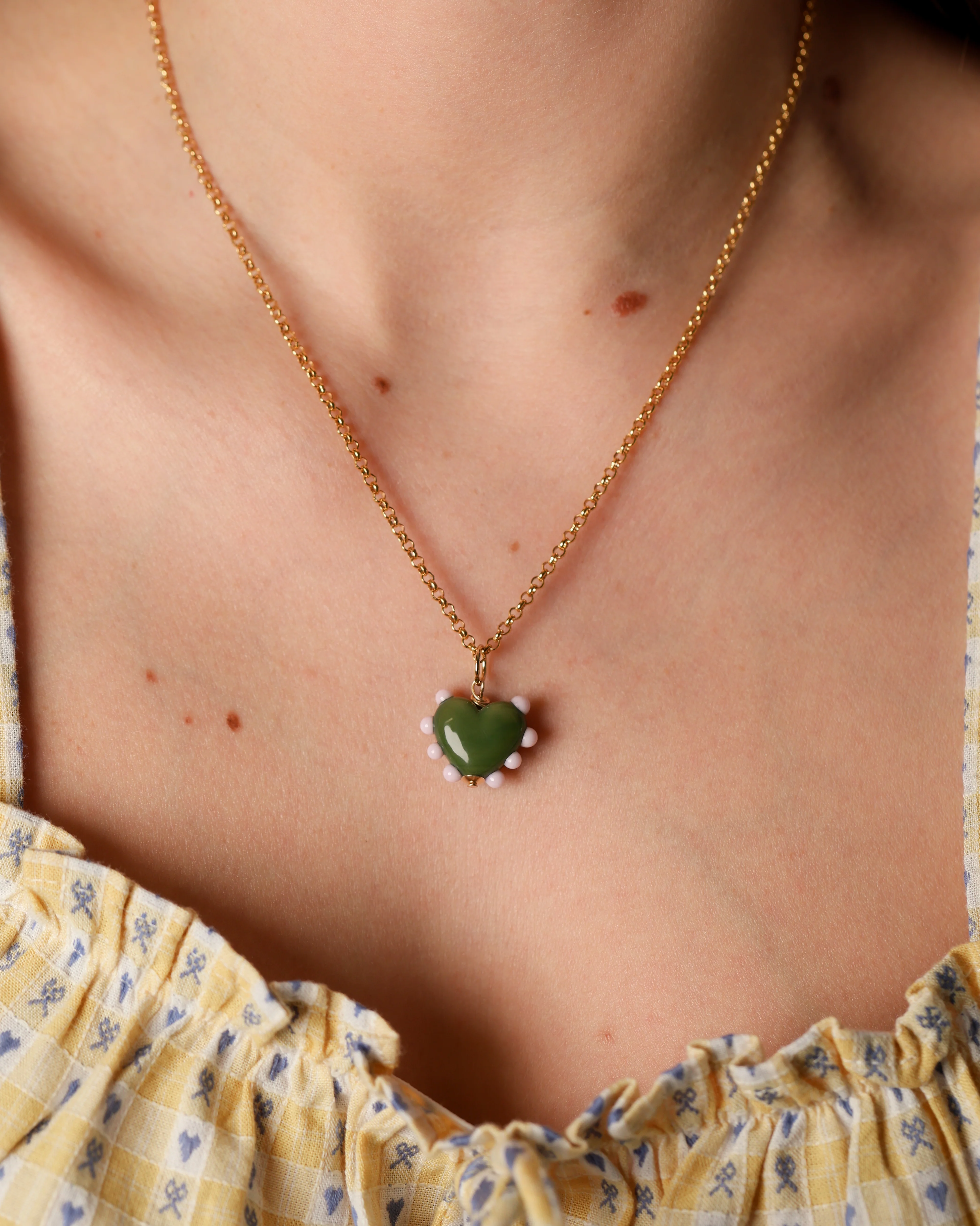 Forest Heart Charm Necklace