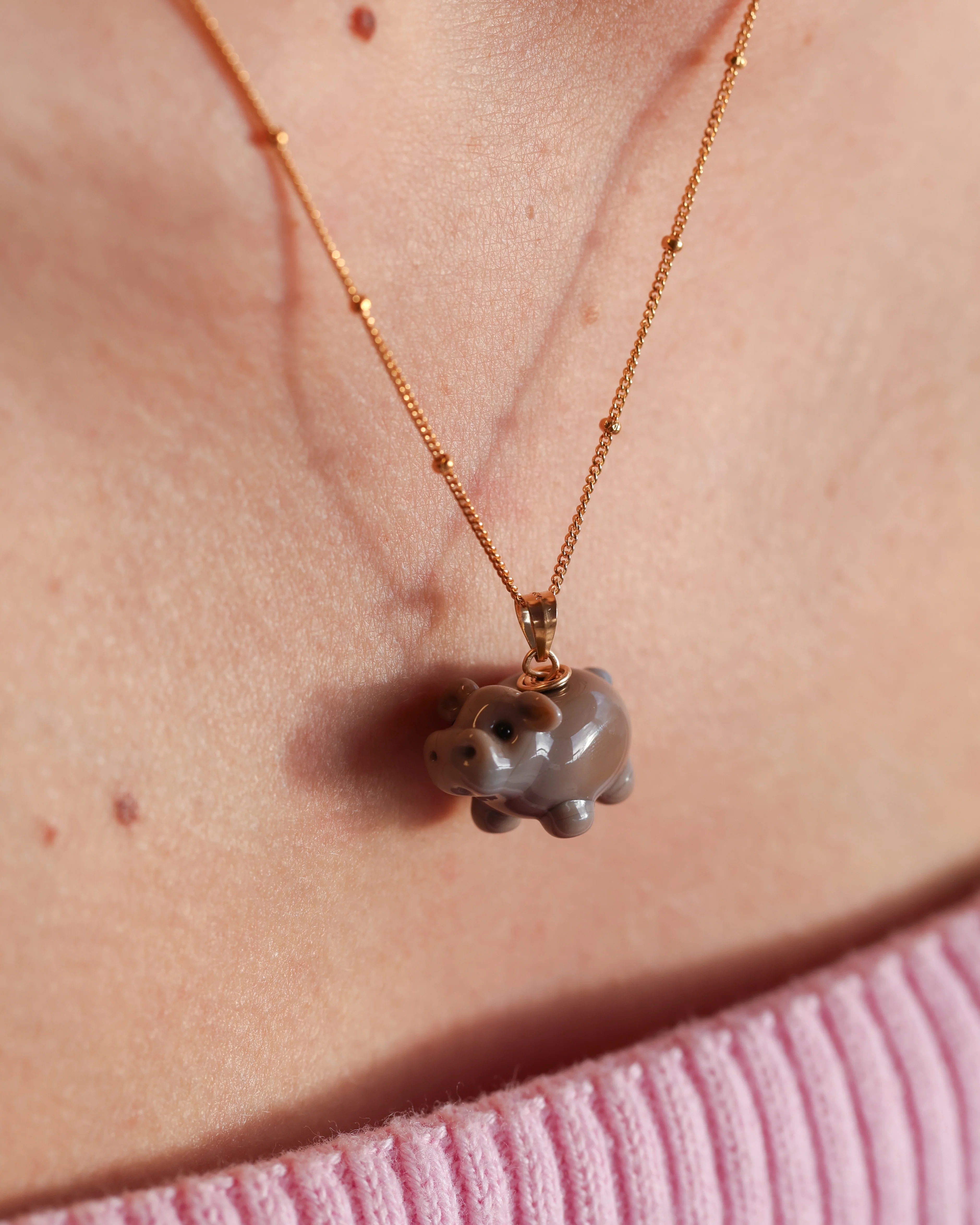 Hippo Charm Necklace - Image 2