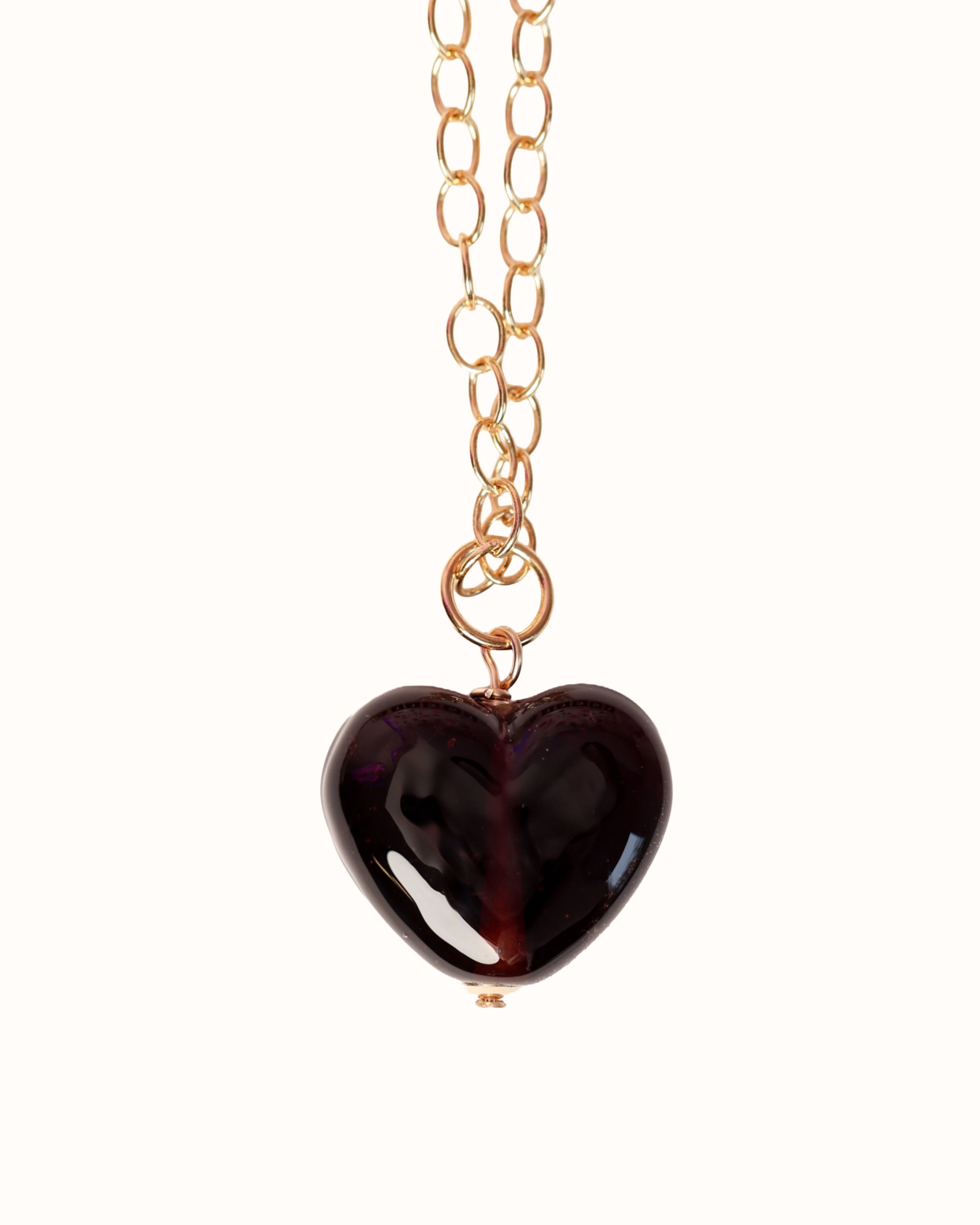Chocolate Heart Charm Necklace - Image 2